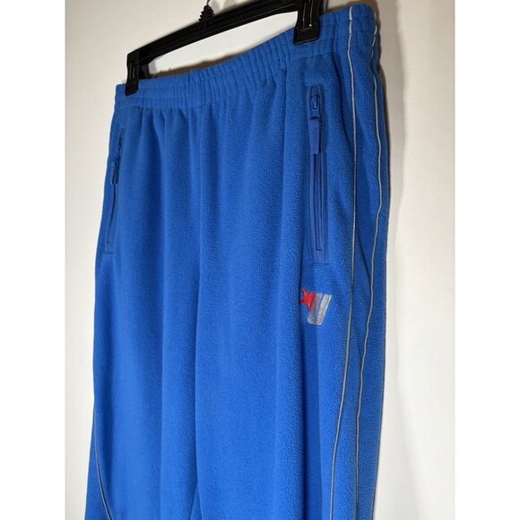 URBAN OUTFITTERS Dewy Polar Fleece Bright Blue Athletic Winter Joggers Medium - Picture 2 of 8